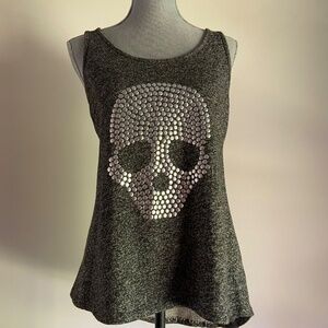 Oversized Tank Top with Skull Design